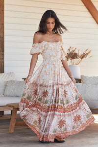 Claudette Maxi Dress Yasmina print by Jaase Kenzie Tenzie