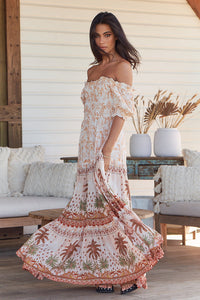 Claudette Maxi Dress Yasmina print by Jaase Kenzie Tenzie