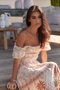 Claudette Maxi Dress Yasmina print by Jaase Kenzie Tenzie
