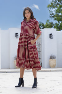 Belmont Midi Dress ~ Mayfair Muse Print