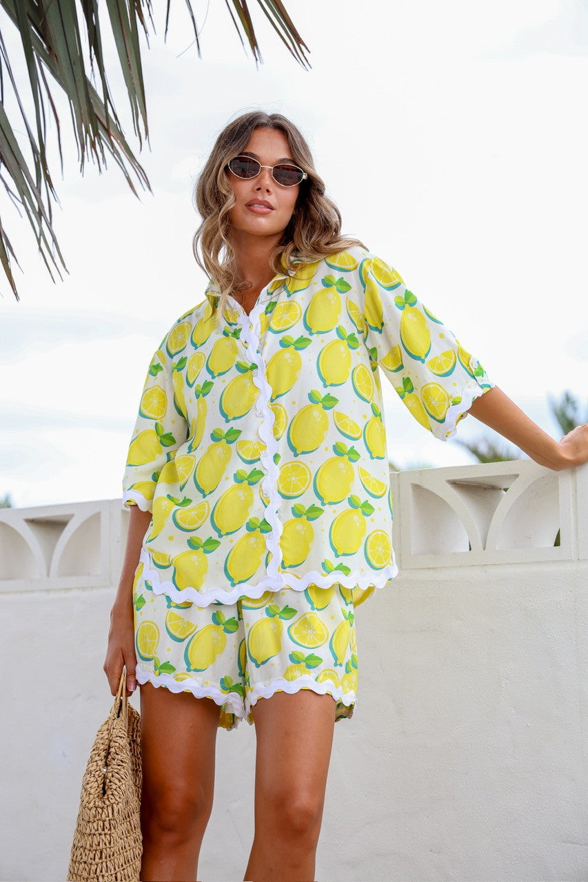 Limoncello ~ Ric Rac Short & Shirt Set