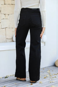 Sailor Wide Leg Pocket Jeans - Black