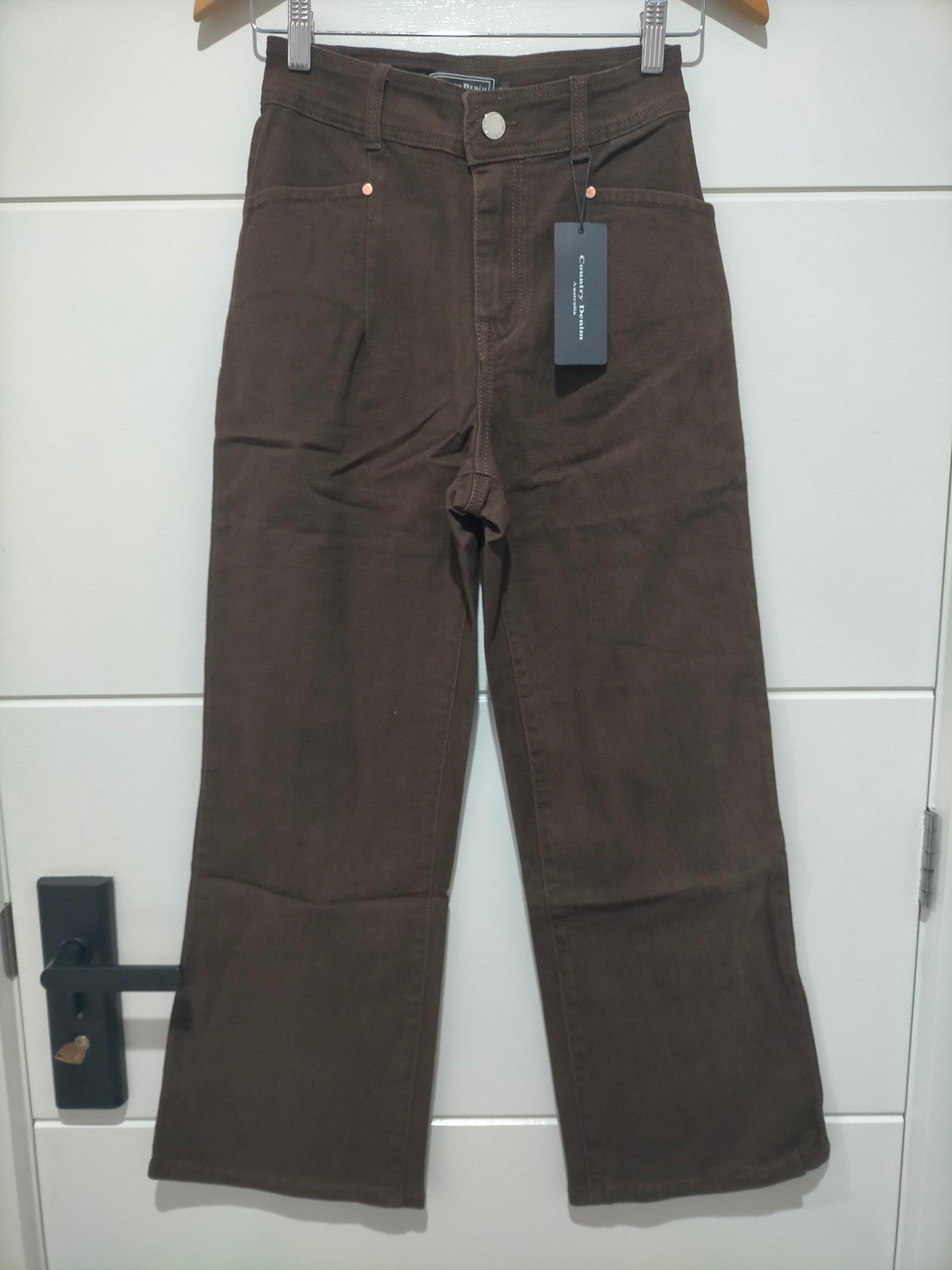 J-Lo Wide Leg Crop Jeans ~ Chocolate