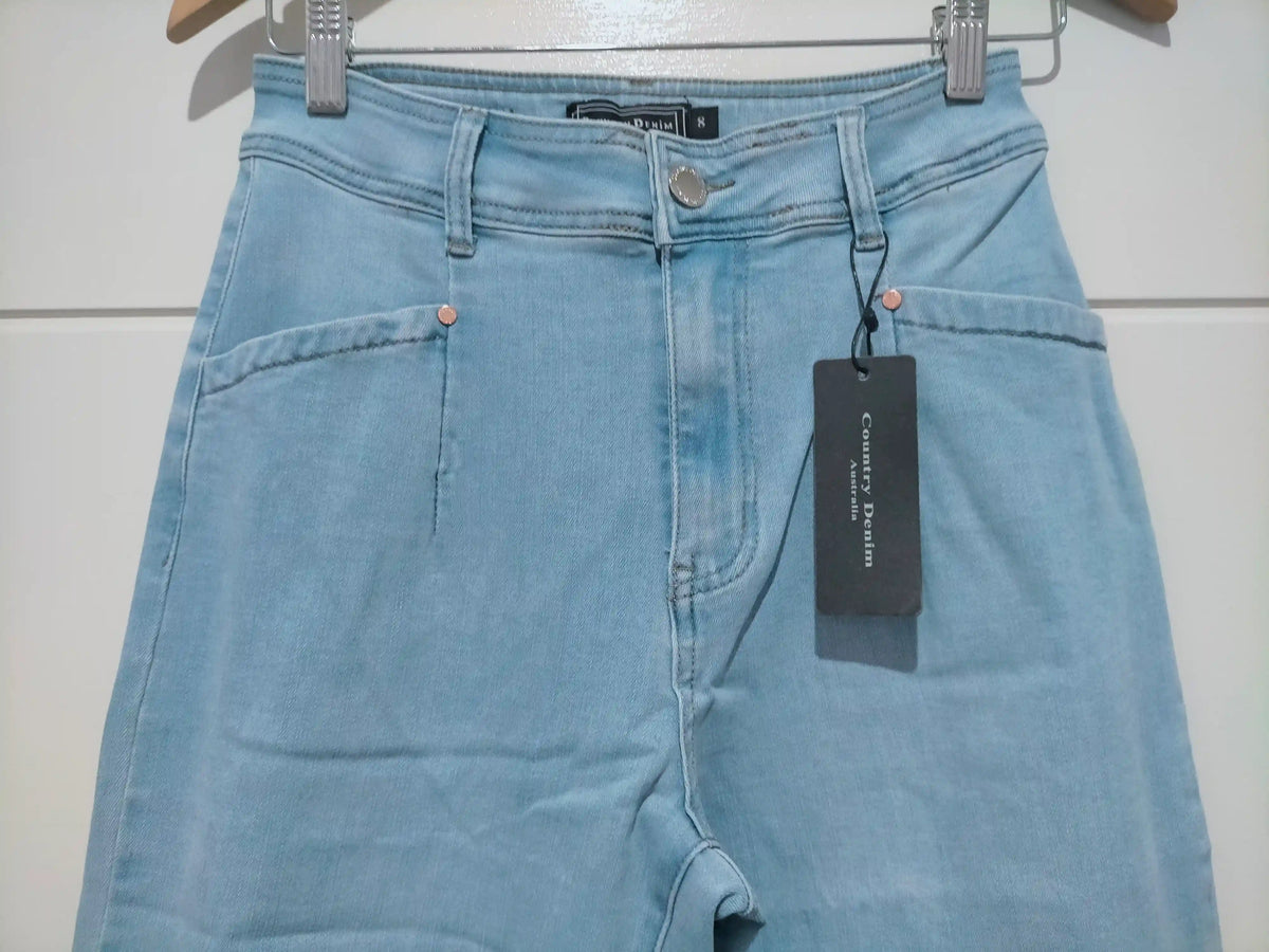 J-Lo Wide Leg Crop Jeans ~ Light Blue