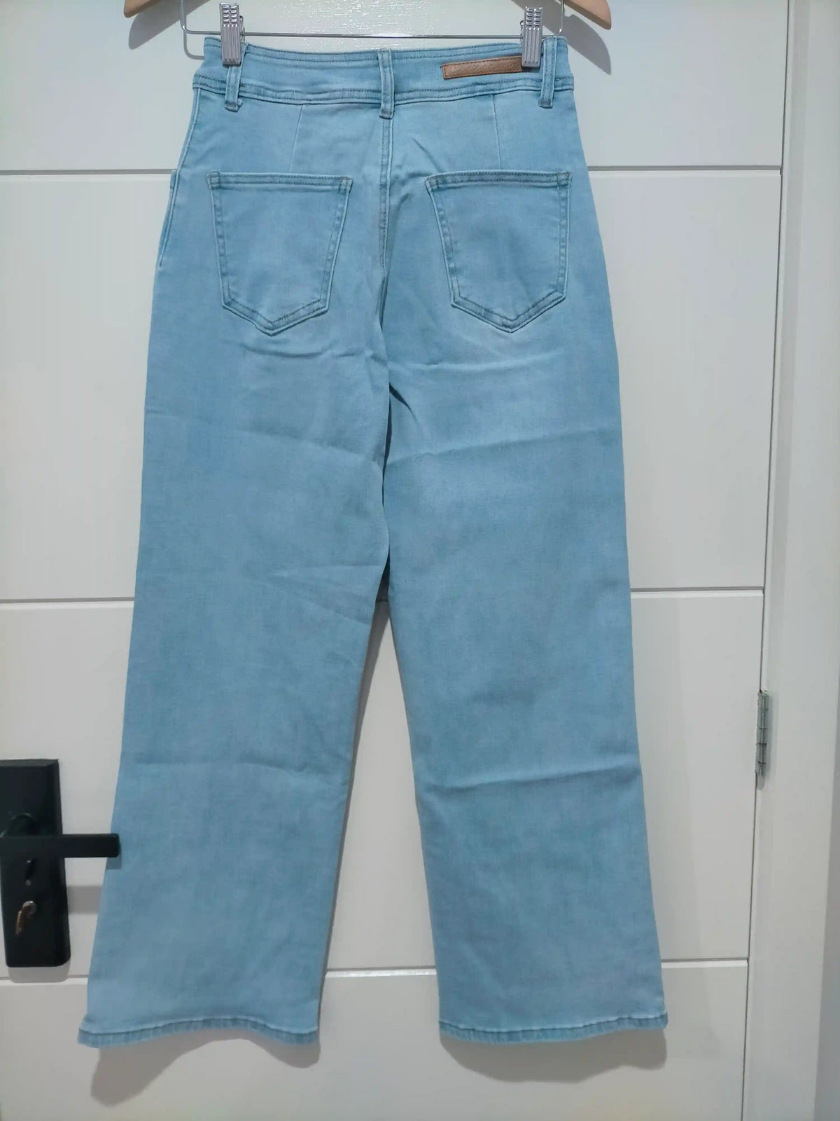 J-Lo Wide Leg Crop Jeans ~ Light Blue