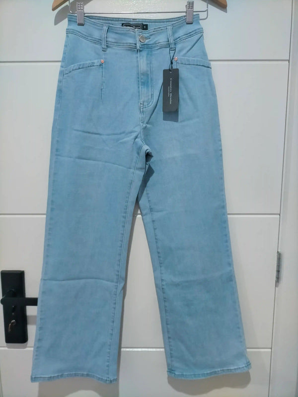 J-Lo Wide Leg Crop Jeans ~ Light Blue