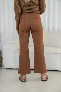 J-Lo Wide Leg Crop Jeans ~ Tan