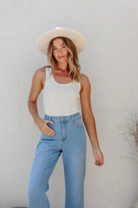 J-Lo Wide Leg Crop Jeans ~ Light Blue