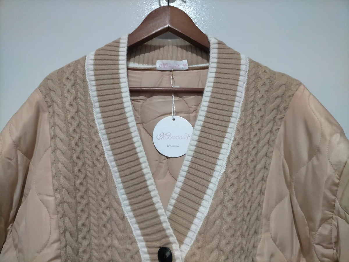 Jordan Knit Puffer Jacket Latte