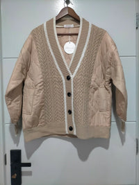 Jordan Knit Puffer Jacket Latte