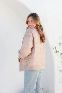 Jordan Knit Puffer Jacket Latte