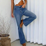 Koko Bell Bottom Jeans - Mid Blue