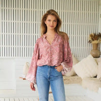 Mahalia Blouse ~ Angelina print
