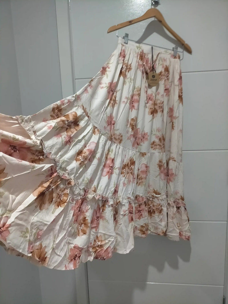Marielle Maxi Skirt Love Story print