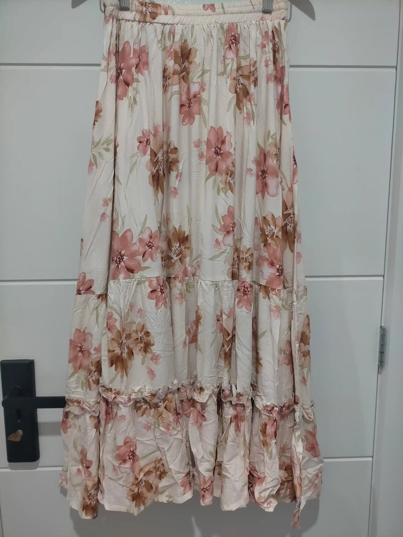 Marielle Maxi Skirt Love Story print
