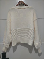 Mayfair Flower Knit Cardigan - Creamy Winter White