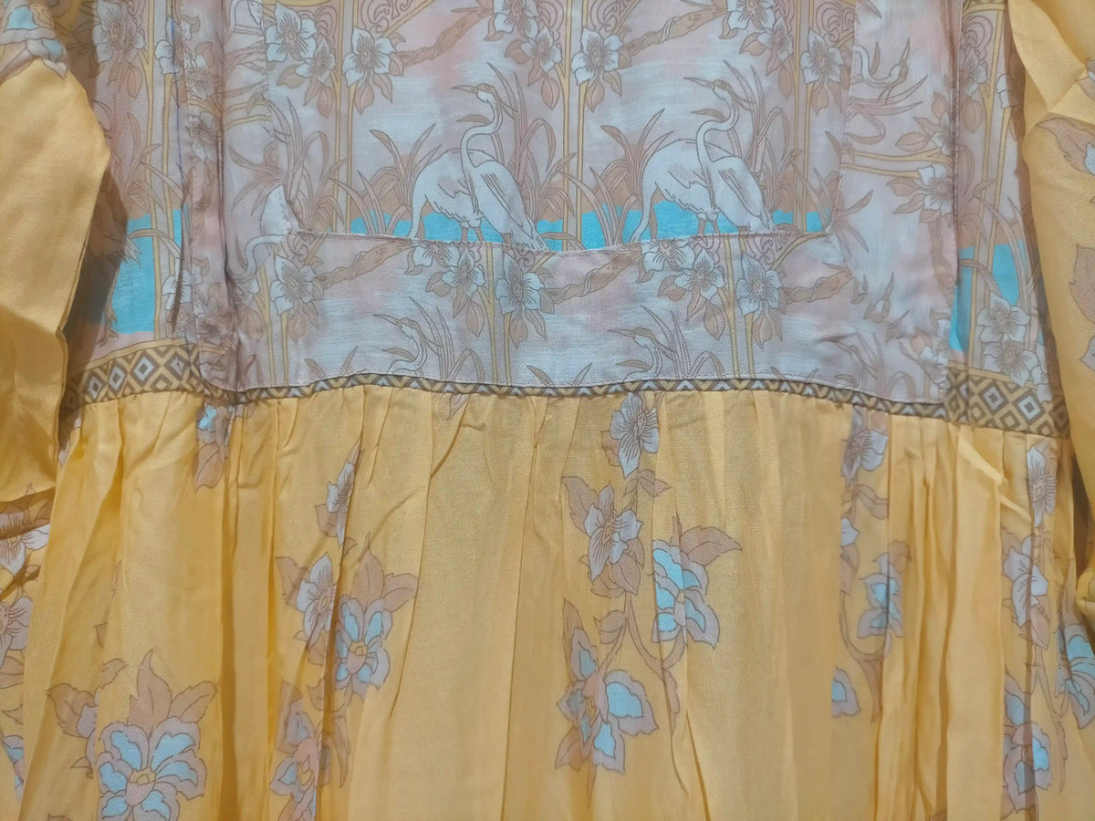 Meadow Maxi Dress Mango Paper Crane print