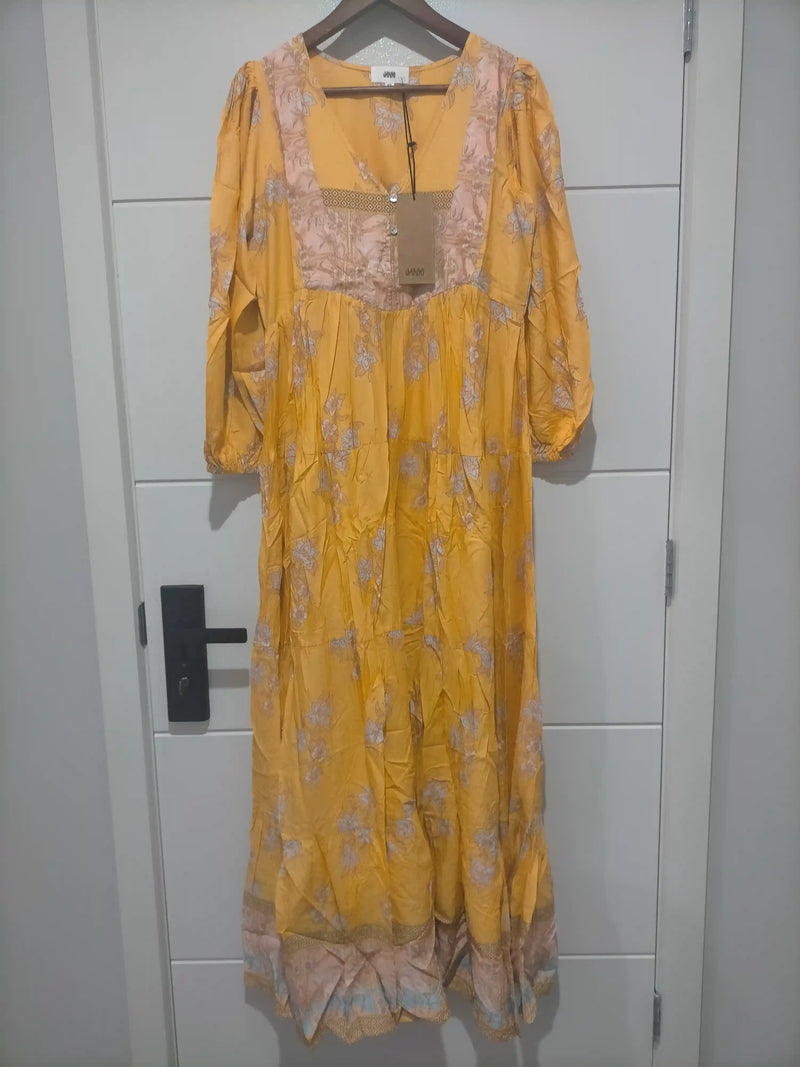 Meadow Maxi Dress Mango Paper Crane print