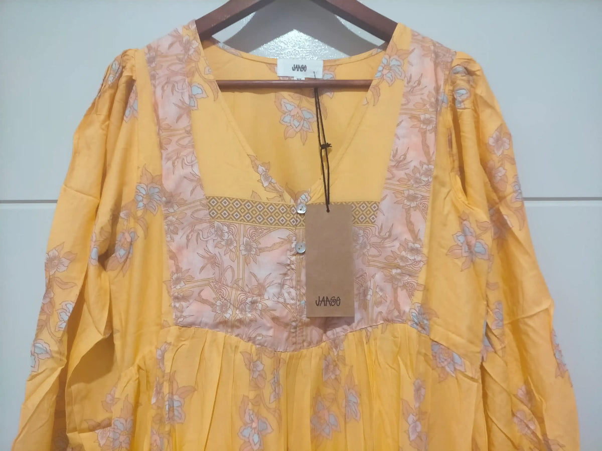 Meadow Maxi Dress Mango Paper Crane print