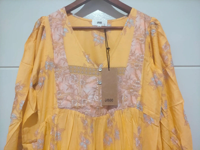 Meadow Maxi Dress Mango Paper Crane print