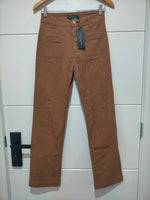 Milo Straight Leg Pocket Front Jeans - Tan