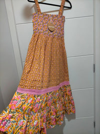 Natalia Strap Maxi Dress ~ Vintage Rust Floral Print