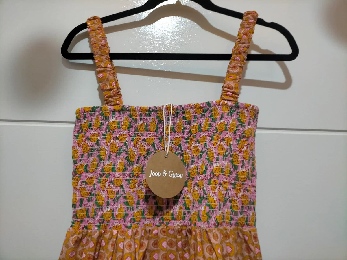 Natalia Strap Maxi Dress ~ Vintage Rust Floral Print