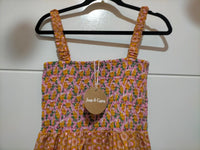 Natalia Strap Maxi Dress ~ Vintage Rust Floral Print