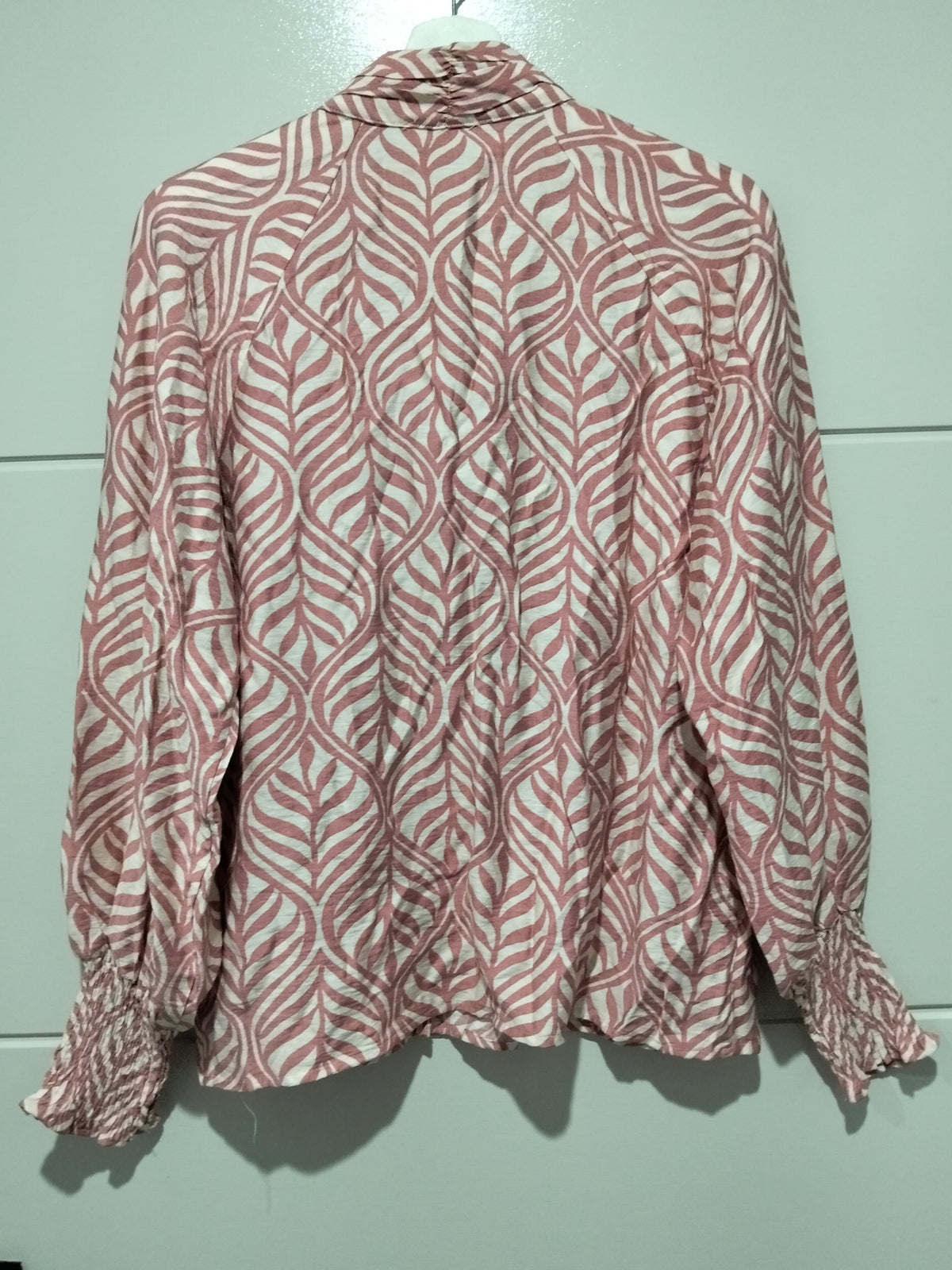 Aperol Blouse ~ Vine Blush and White