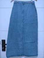 Presley Denim Button Front Maxi Skirt Mid Blue