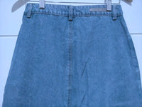 Presley Denim Button Front Maxi Skirt ~ Mid Blue