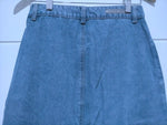 Presley Denim Button Front Maxi Skirt Mid Blue