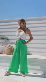 Vacation Linen Pants - Green