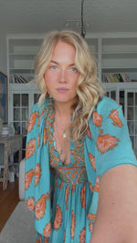 Raya Kaftan Maxi Dress Melody print