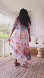 Tessa Maxi Dress French Rose Print