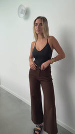 Brownstone Straight Leg Flare Jeans - Chocolate