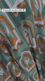 Teresa Maxi Dress Emerald Arches Print