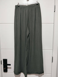 Aspen Linen Ric Rac Pants - Khaki