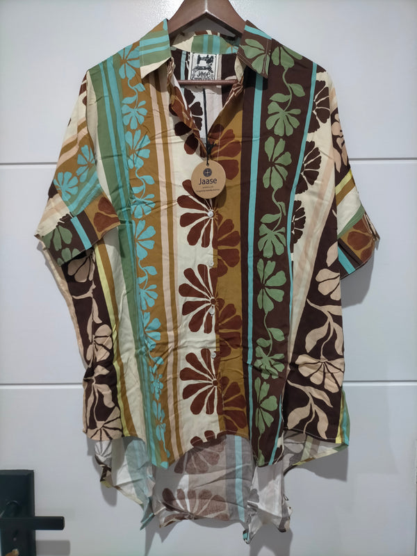 River Shirt Cacao Mist Print