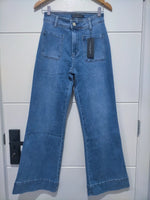 Sailor Wide Leg Pocket Jeans - Mid Blue