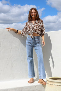 Sailor Wide Leg Pocket Jeans ~ Light Blue