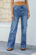 Sailor Wide Leg Pocket Jeans - Mid Blue