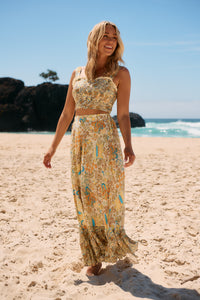 Holiday Maxi Skirt ~ Sonnie print