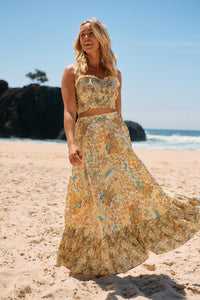 Holiday Maxi Skirt ~ Sonnie print