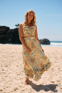 Holiday Maxi Skirt ~ Sonnie print