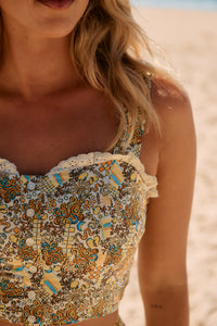 India Bustier Top ~ Sonnie Print