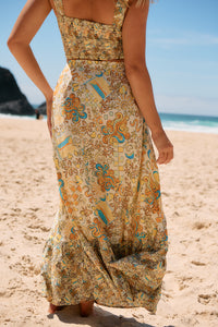 Holiday Maxi Skirt ~ Sonnie print