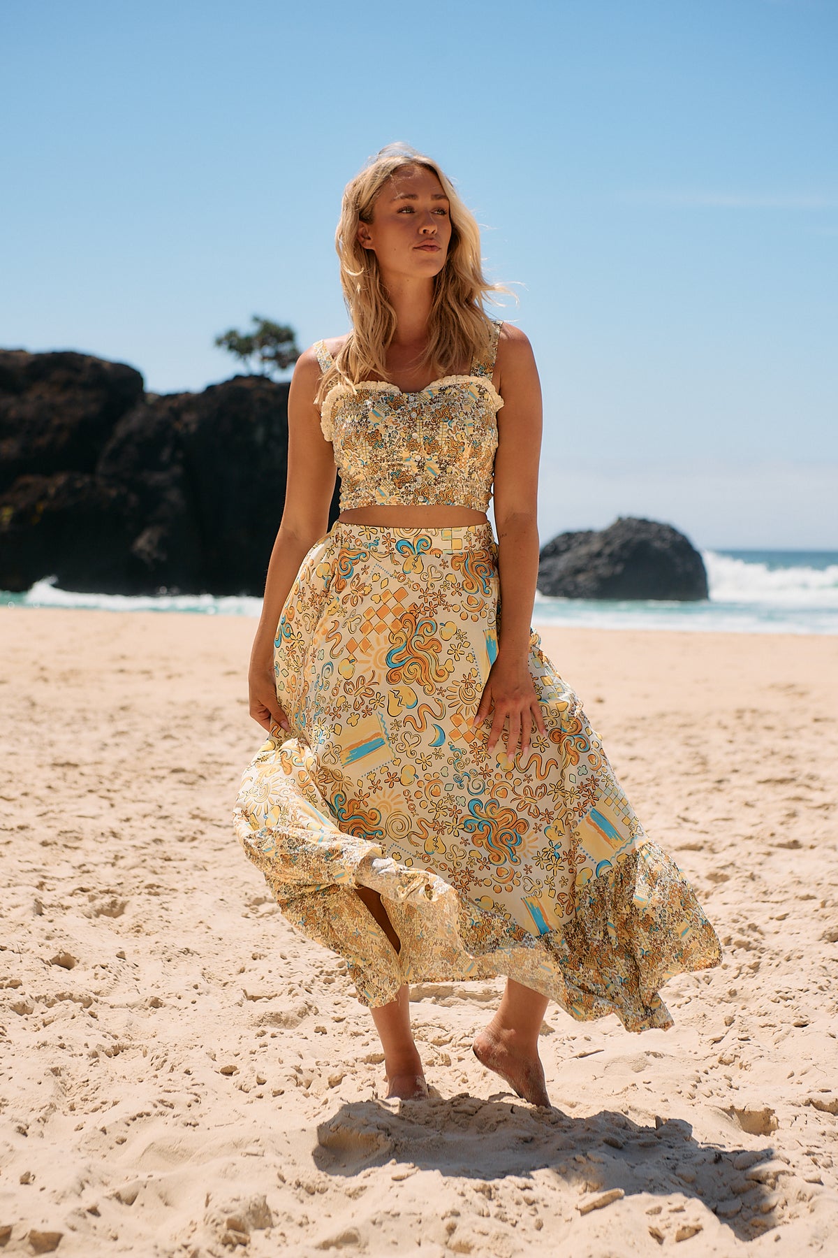 India Bustier Top ~ Sonnie Print