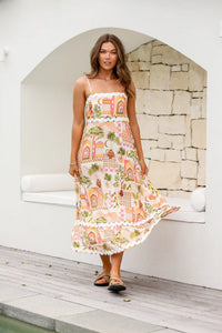 Sorrento Maxi Dress Morocco Door Print