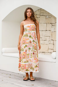 Sorrento Maxi Dress Morocco Door Print